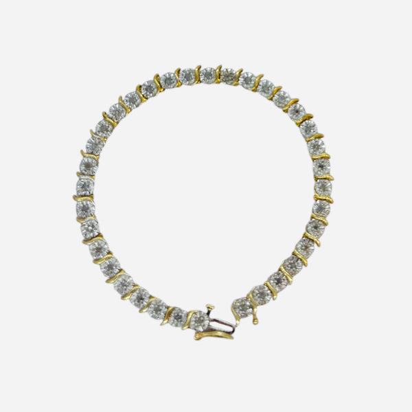 Bracelet 10K Solid Gold. Tennis - Corona Jewelry & Pawn