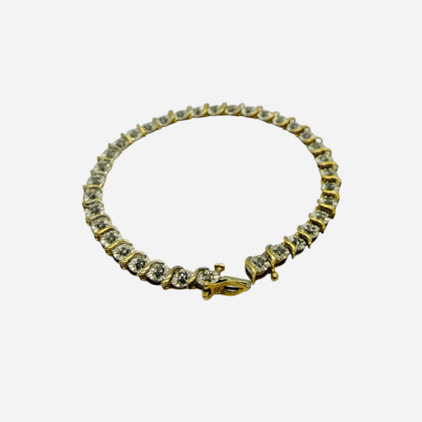 Bracelet 10K Solid Gold. Tennis - Corona Jewelry & Pawn