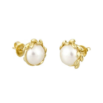 EARRINGS YELLOW GOLD 18KT WITH PEARLS