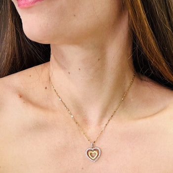 Necklace Yellow Gold 14k. Heart