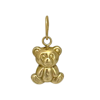 Pendant solid gold 10k. Teddy bear