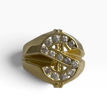 Ring 14k Solid gold. $ Dollar symbol