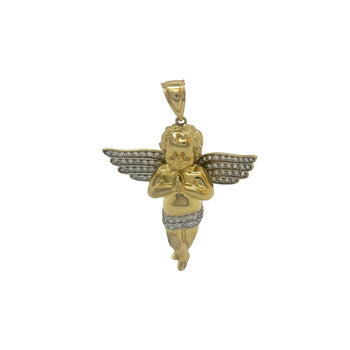 Pendant Charm Yellow 14k. Angel