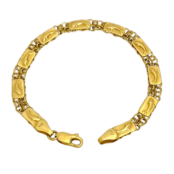 Bracelet 14K Solid Gold. Dolphin