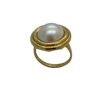 Ring 14K Solid Gold. Cultured Pearl