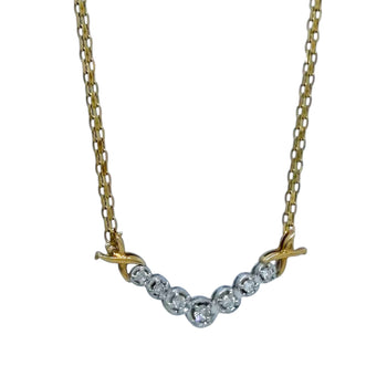 Necklace 14K Solid Gold. Cosmo Lab-Grown Diamond