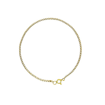 Bracelet yellow gold 14k. Cuban link