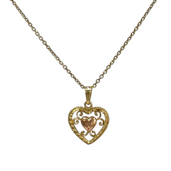 Necklace 14K Solid Gold.  HEART