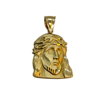Pendant 14K Solid Gold.  Jesus Head
