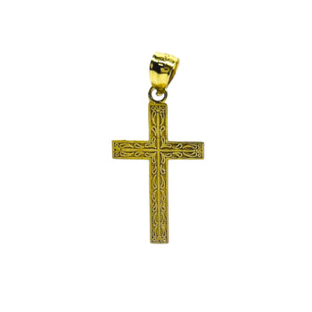 Pendant yellow gold 14k. Crusifix