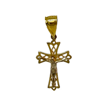 Pendant 14k Solid Gold. Crucifix