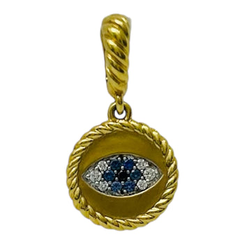 Pendant charm yellow gold 18k. Turkish eye