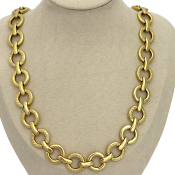 Necklace 10k solid gold. Circle link