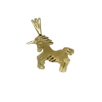 Pendant 14K Solid Gold. Unicorn