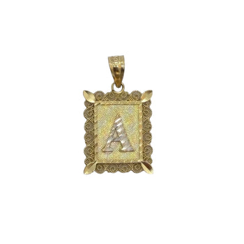 Pendant 14K Solid Gold. Letter A