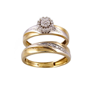 RING YELLOW GOLD 10KT WITH DIAMONDS