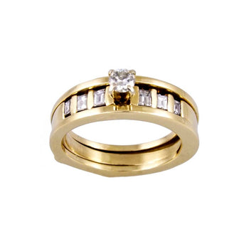 RING YELLOW GOLD 14KT WITH DIAMONDS