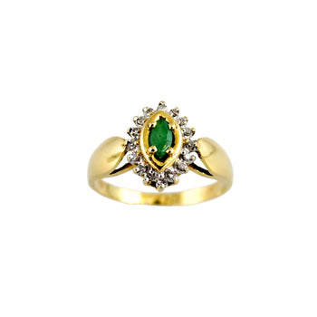 RING YELLOW GOLD 14KT WITH DIAMONDS