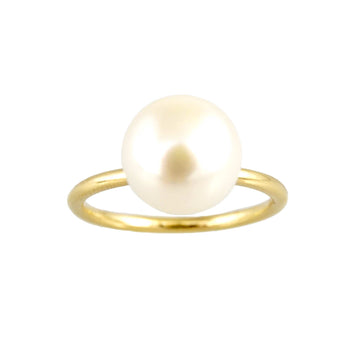 RING YELLOW GOLD 18KT WITH PEARLS