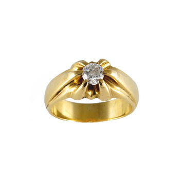 RING YELLOW GOLD 18KT WITH CUBIC ZIRCONIA