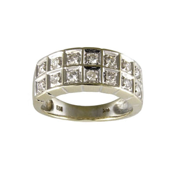RING WHITE  GOLD 14KT WITH DIAMONDS