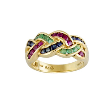 RING YELLOW GOLD 14KT WITH CUBIC ZIRCONIA
