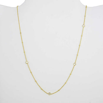 NECKLACE YELLOW GOLD 14KT WITH CUBIC ZIRCONIA