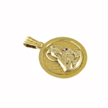 PENDANT CHARM YELLOW GOLD 18KT WITH CUBIC ZIRCONIA