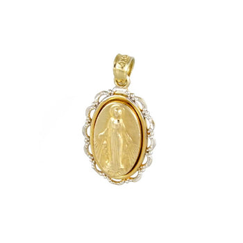 PENDANT CHARM GOLD 14KT TWO-COLORS