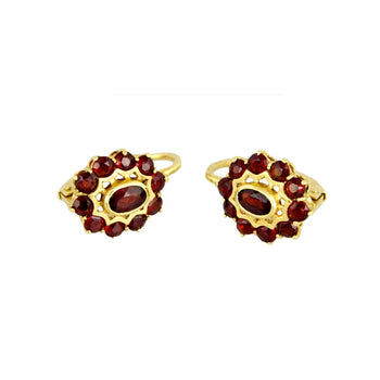 EARRINGS YELLOW GOLD 18KT WITH STONES