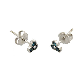 EARRINGS WHITE GOLD 14KT WITH CUBIC ZIRCONIA