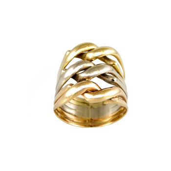 RING GOLD 14KT TRI-COLORS
