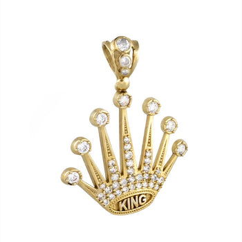 PENDANT CHARM YELLOW GOLD 10KT WITH CUBIC ZIRCONIA
