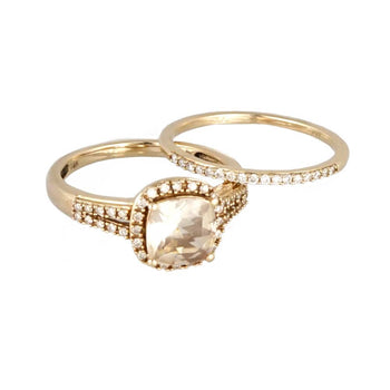 RING ROSE GOLD 14KT WITH CUBIC ZIRCONIA