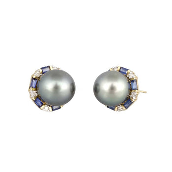 EARRINGS YELLOW GOLD 14KT WITH PEARLS